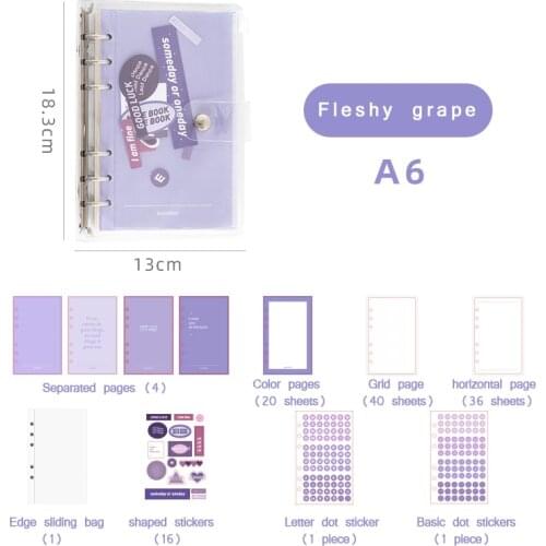 Kawaii Notebook Diary Monthly Weekly A6 Planner HandBook and Journals Organizer Paper Stickers School Stationery Agenda 2021 PVC