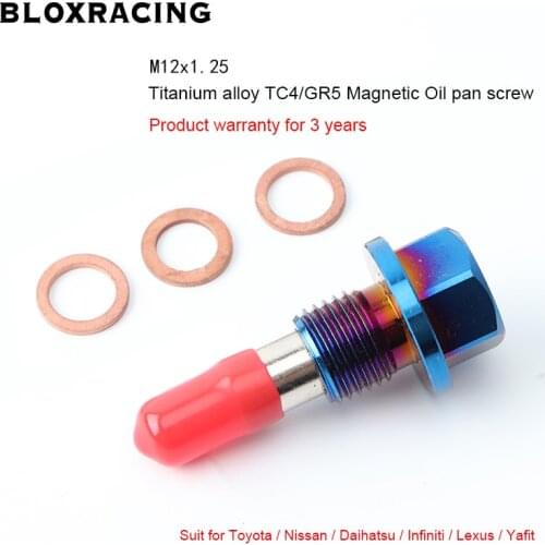 M12x1.25 Titanium alloy TC4/GR5 Magnetic Oil pan screw Oil Drain Bolt Suit for Toyota/Nissan/Daihatsu/Infiniti/Lexus/Yafit