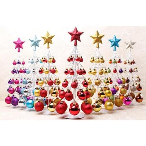 Mini Christmas Bauble Tree Ball Xmas Home Table Centerpiece Decor