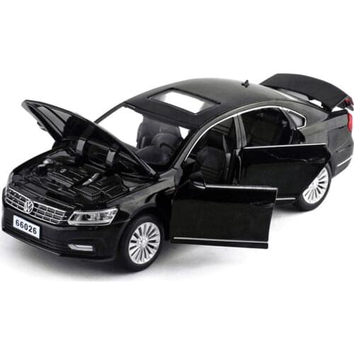 1/32 Passat Alloy Car Modesl Alloy Diecast Pull Back Toy Vehicle Model With Light 6 Doors Opened Car Gifts For Childrens Toys