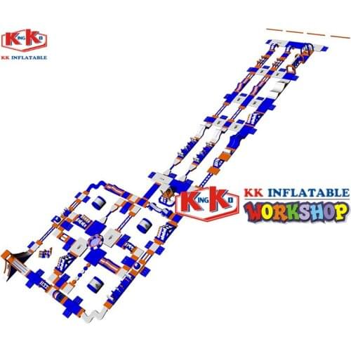 Sea Floating Open Inflatable Water Parks Slides For Summer Activity