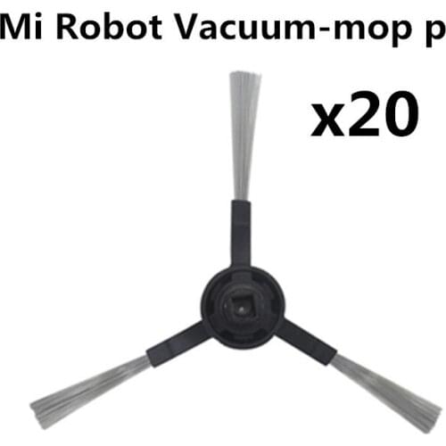 20pcs Washable Accessories Side bursh black For Mi Robot Vacuum-mop pro STYTJ02YM Robot Vacuum Cleaner Parts Kits
