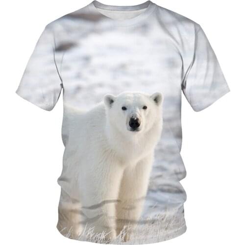 2020 Newest Bear 3D Print Animal Cool Funny T-Shirt Men Short Sleeve Summer Tops Tee Shirt T Shirt Male Fashion tshirt Male 6XL