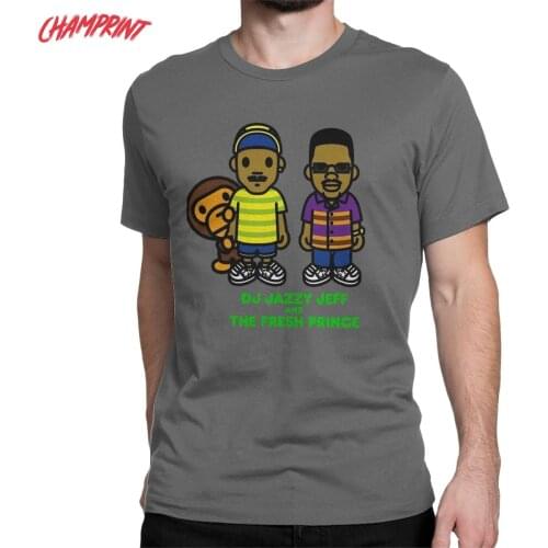 Men DJ Jazzy Jeff And The Fresh Prince Of Bel Air Will Smith T Shirts Pure Cotton Clothes O Neck Tee Shirt Plus Size T-Shirts