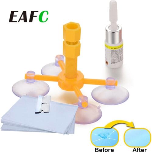 Car Glass Repair Kit Quick Fix Car Cracked Glass Windscreen Repair Tool Kit Resin Sealer DIY Auto Window Screen Polishing