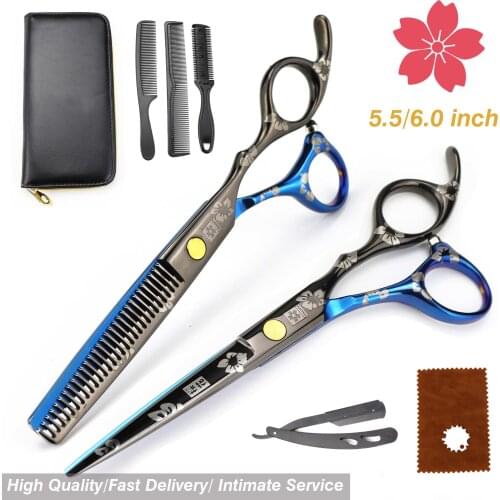 5.5/6.0 Inch Sakura Set Professional Barber Scissors Beauty Salon Set