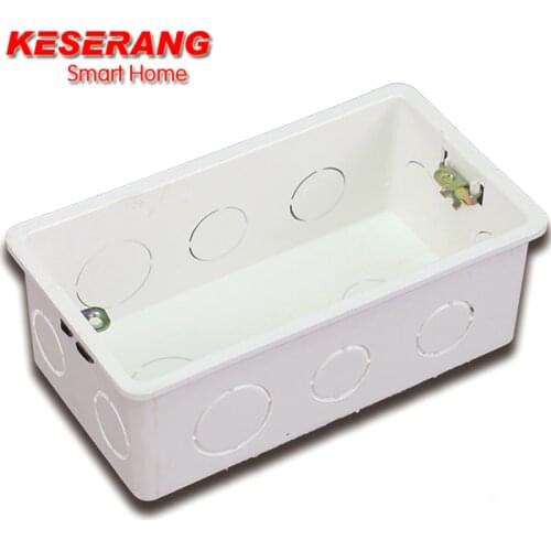 KESERANG New Wall Mounting Box Internal Cassette White Back Box Adjustable Internal Cassette for 147 MM Switch socket