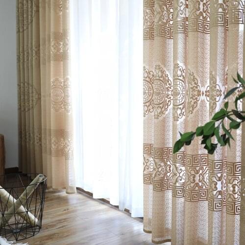 2021 New Fashionable Living Room Bedroom Study Balcony Curtain Chinese Style New Chinese Classical Blessing Curtain