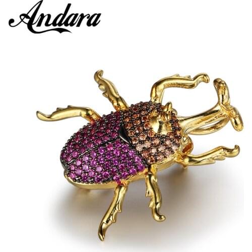 Europe Style Tianniu Insect Pendant Necklaces New Design Alloy Jewelry Crystal Zircon Necklace for Women Men