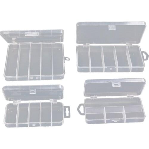 Plastic Storage Jewelry Box Compartment Adjustable Container for Beads Earring Box for Jewelry Rectangle Plastic Tool Box Case