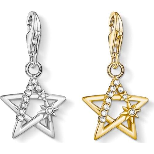Magic Star Charms 925 Sterling Silver Pendant Bracelet Necklace Fashion Jewelry Accessories Christmas Gifts Women Men 2021 New