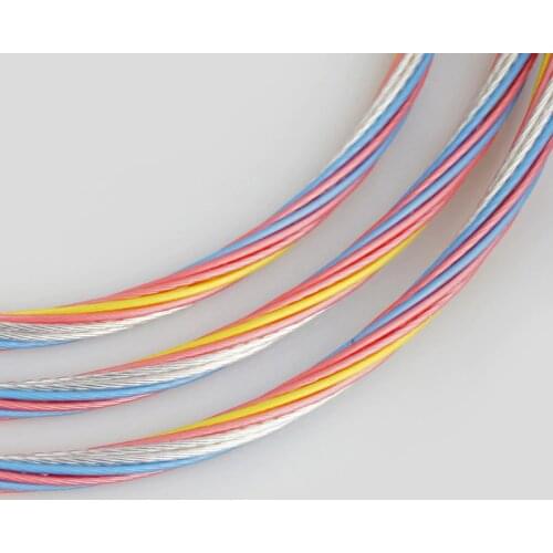 Rainbow Speaker Wire Copper Horn Wire Power Cord Cable DIY 4N Copper + Silver
