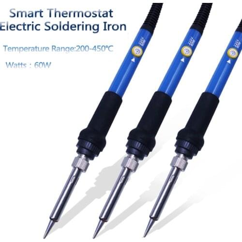 Adjustable Temperature Electric Soldering Iron 220V 110V 60W Welding Solder Rework Station Heat Pencil Welding Tools Wholesale