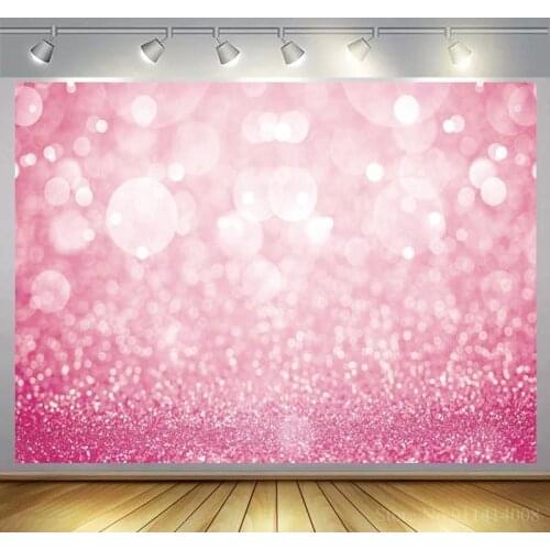 Pink Polka Dot Light Bokeh Baby Newborn Wedding Birthday Party Decor Love Stage Photo Backdrop Photocall Photography Background