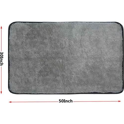 Sinland Plush Thick Homehold Microfiber Wash Towel Car Waxing Polishing Cloth Wash Cleaning Towel 76cmx127cm One Piece Grey