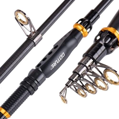 Goture High Carbon Telescopic Fishing Rods Spinning Rod Saltwater Feeder Fishing Rod 2.1M-3.6M