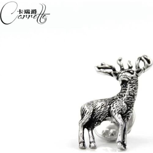 Stock animal Christmas Elk Cufflinks brooch Men and women shirt collar button coat pin brooch