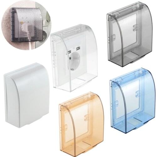1PC 86 Type Self Adhesive Waterproof Electric Plug Cover Splash Box Sockets Switch Protection Box Protector Bathroom Supplies