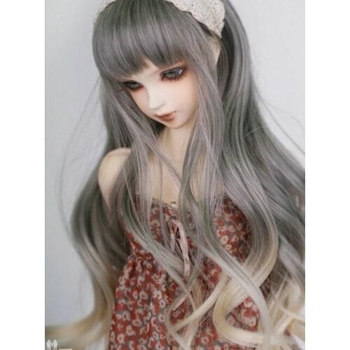 1/3 1/4 bjd wig doll hair long curly straight beautiful high temperature wire doll wig wool - fa34 2