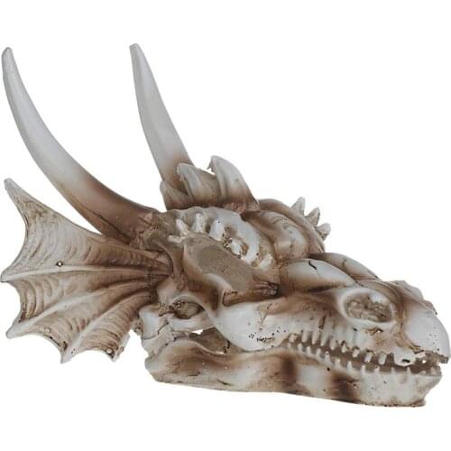 1Pc Dinosaur Skull Shaped Adornment Artificial Decor Resin Skull Model Fish Tank Decor Chic Craft for Aquarium Fish Tank
