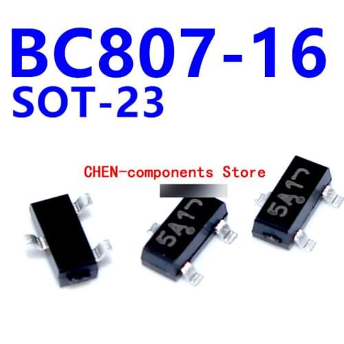 100pcs BC807-16 Printing 5A SMD triode SOT-23