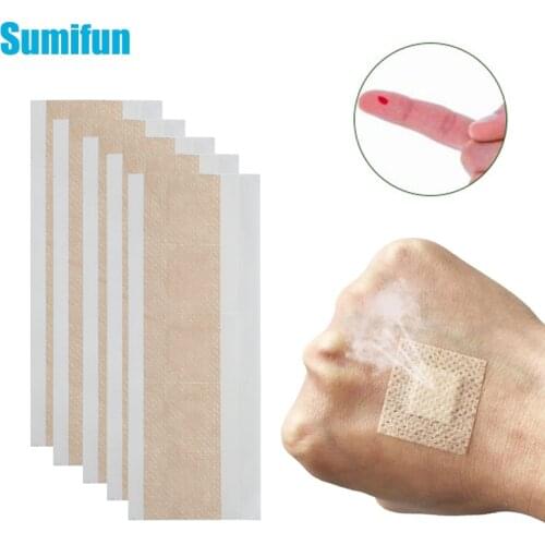 5Pc Medical Band Aid Disposable Hemostatic Patch Pinhole Sticker Wound Care Disinfection First Aid Family Essentials Health Care