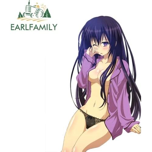 EARLFAMILY 13cm x 7.8cm for Sexy Anime Car Stickers RV Vinyl Car Wrap Decal Motorcycle Waterproof Campervan Funny Scratch-Proof