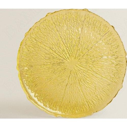 European Glass Plates Relief Western Steak Dishes Afternoon Tea Cake Tray Dessert Lay Out Creativity Home Kitchen Tableware