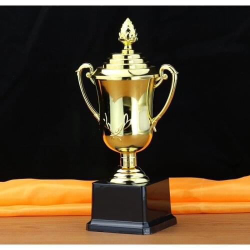 HX6005 Free Customize Plastic Trophy Gold-plated Souvenir Cr Awards Cup Student Match Company Reward Ceremony Home Dec