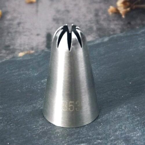 #853 Cake Decorating Tools Stainless Steel Cream Nozzles Icing Piping Pastry Tips Bakeware For Fondant Cake Cupcake Sugarcraft