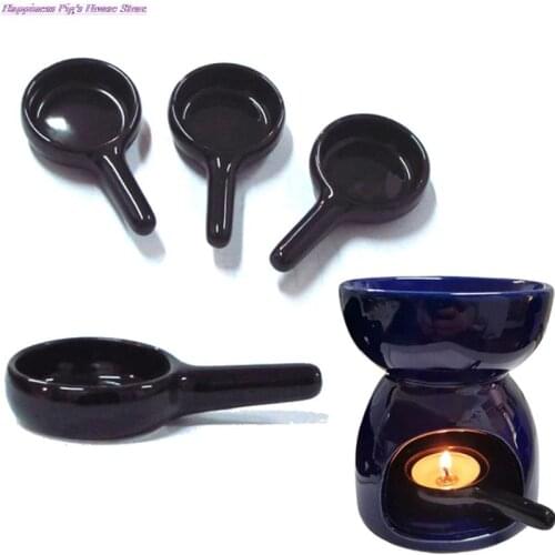 Ceramic Aroma Burner Essential Oil Burner Aromatherapy Candle Holder Small Tray With Handle