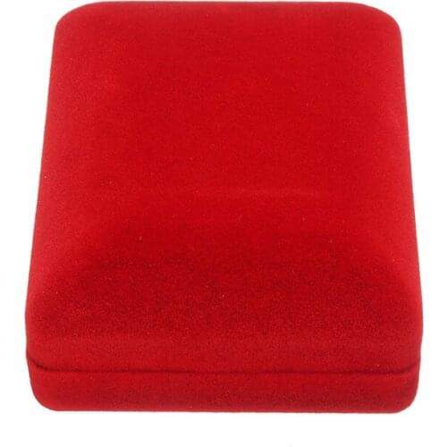 Red Velvet Wedding Jewelry Packaging & Disolay Jewelry Box Ring Earring Necklace Holder Showcase Tool Wholesale Gift Boxes