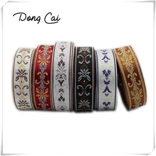 Polyester cotton lace Embroidery Ribbons for crafts accessories jacquard ethnic webbing strap lace fabric 5yards/lot Width 3.3CM