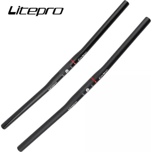 Litepro Full Carbon Fibre Fiber Handlebar Straight 25.4*580mm 540mm Folding Bike Bicycle Horizontal Handle Bar