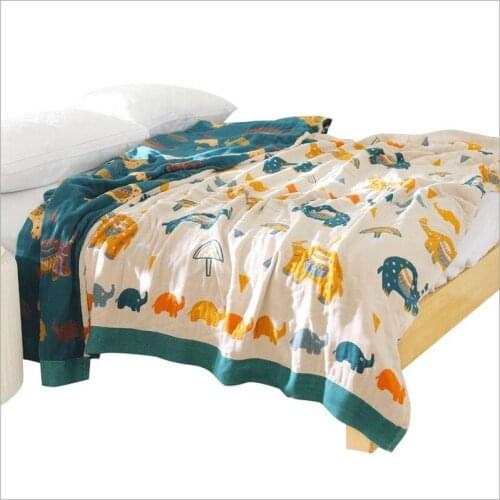 Cartoon Cotton Blankets Full Size All Season Geometry Sofa Pad Fashion Dust Towel Blankets for Bed Bedspread Cover