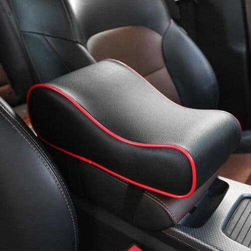 Car Central Armrest Pad Black Auto Center Console Arm Rest Seat Box Mat Cushion Pillow Cover with Pocket Vehicle Car Styling