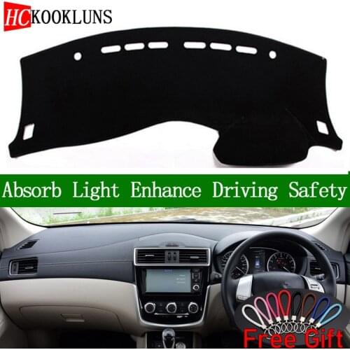 For Nissan tiida c12 2011 2012 2013 2014 2015 2016-2019 Right Hand Dashboard Cover Car Stickers Dash Mat Interior Accessories