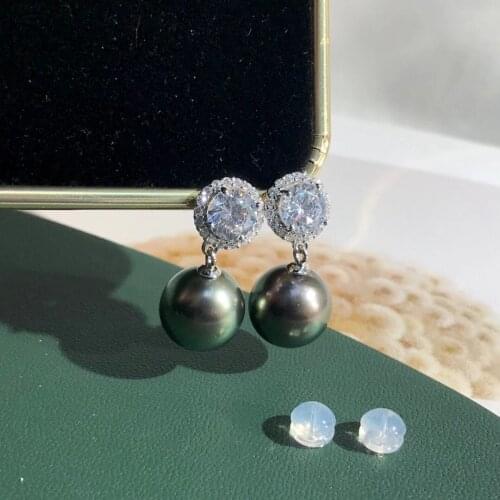 New Stylish 925 Sterling Silver Earrings Findings Settings Base Mountings Parts Mounts for Pearls Agate Crystal Jade