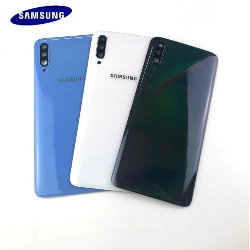 Original For SAMSUNG Galaxy A70 2019 A705 SM-A705F A705DS Housing Rear Door Battery Cover Back Case + Camera Lens Cover