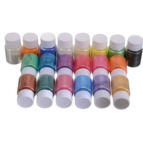 20pcs DIY Handmade Pearlescent Mica Powder Epoxy Resin Dye Pearl Pigment Resin Pigments Material Crystal Mold Soap Making