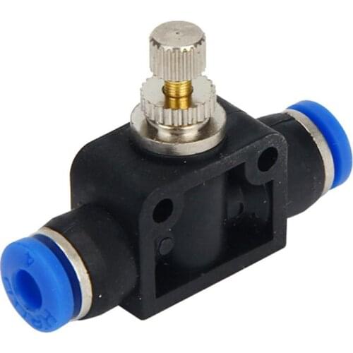 PA 4/6/8/10/12mm Throttle Valve Air Flow Speed Control Hose Pneumatic Connector
