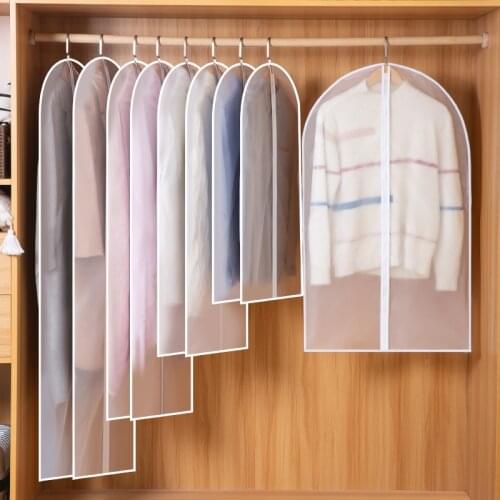 Household Clothes Dustproof Cover Wardrobe Coat Storage Hanging-type Suit Protect Garment Suit Waterproof Organizer Cover