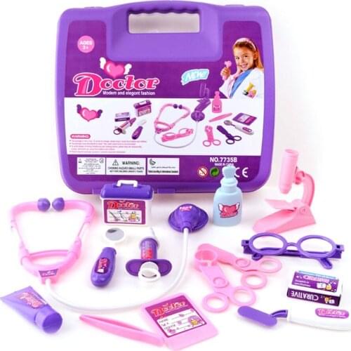 1Pcs Christmas Kids Educational Pretend Doctor Case Toy Set Child Medical Kit Doctor Case Juguetes Nurse Roleplay Toy Set Gifts