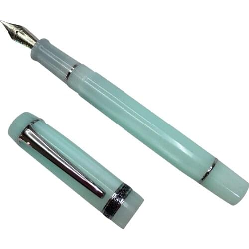 New 316y Kaigelu Celluloid Pens E F M Nib 0.55mm Beautiful green Office Business Ink Pen Silver Clip Gift pens for students