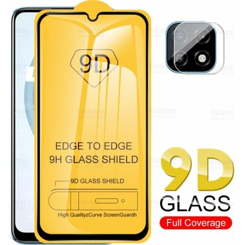 9D Full Glue Camera Tempered Glass For Oppo Realme C21 RealmeC21 Realmi Realmy Relme Ralme C 21 Screen Protector Protective Film