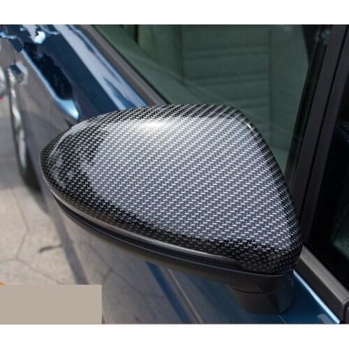Carbin Fibre /Silver Rearview Mirror & Cover For Volkswagen Touran L Golf 7 /7.5 2016 2017 2018 CB044