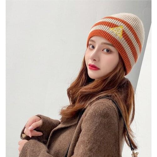 Fashion Winter Hats For Woman Casual Beanies For Men Women Warm Knitted Winter Hat Fashion Solid Hip-hop Beanie Hat Unisex Cap