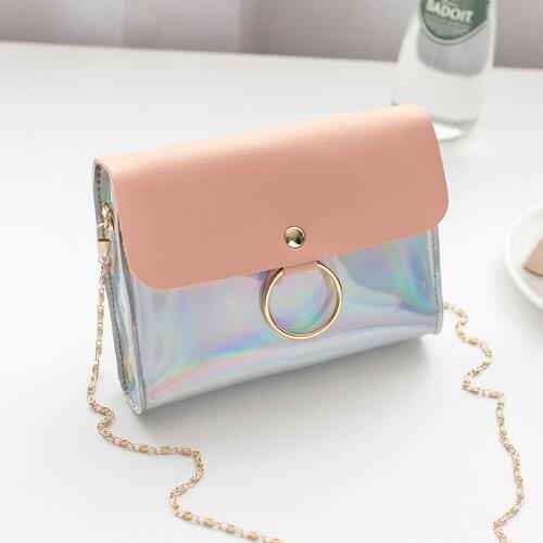 Womens Handbags and Purses Evening Clutch Bags Laser Crossbody Bag for Women Chain Mini Shoulder Bag Circle Small Messenger Bag