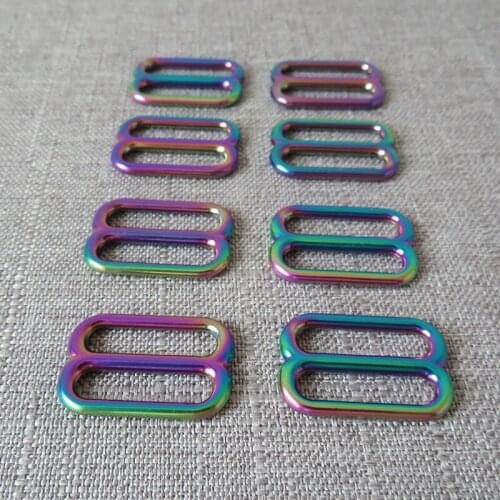 1Pcs 25mm 1 Inch Metal Slider DIY Bag Dog Pet Collar Belt Straps Buckle Knapsack Garment Sewing Accessories Tri-Glides Hardware