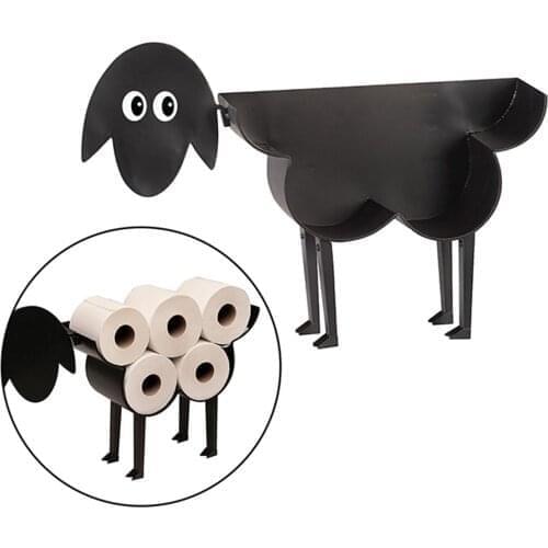 1pcs sheep toilet paper holder bathroom roll paper towel holder toilet paper holder paper holder bathroom iron frame decoration